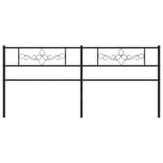 Vidaxl Kovové čelo postele, čierne 180 cm