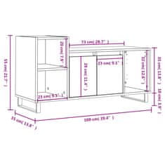 Vidaxl TV skrinka čierna 100x35x55 cm spracované drevo