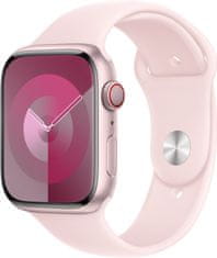 Apple Watch saries9, Cellular, 45mm, Pink, Light Pink Sport Band - M/L