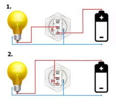 motoLEDy Vypínač, LED tlačidlo 18 mm 3 farby v jednej, čierna 12V