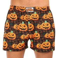 Styx Pánske trenírky art klasická guma nadrozmer Halloween tekvica (E1755) - veľkosť 4XL