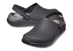 Crocs LiteRide Clogs pre mužov, 45-46 EU, M11, Dreváky, Šlapky, Papuče, Black/Slate Grey, Čierna, 204592-0DD