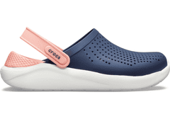 Crocs LiteRide Clogs Unisex, 37-38 EU, M5W7, Dreváky, Šlapky, Papuče, Marine/Melon, Modrá, 204592-4JG