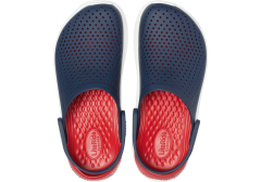 Crocs LiteRide Clogs pre mužov, 46-47 EU, M12, Dreváky, Šlapky, Papuče, Navy/Pepper, Modrá, 204592-4CC