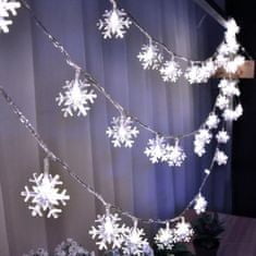 MG Snowflakes vianočné svetielka 100 LED 10m, studená biela