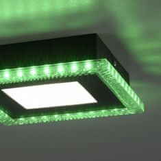 PAUL NEUHAUS LEUCHTEN DIREKT aj s JUST LIGHT LED stropné svietidlo čierne RGB, CCT stmievateľné s diaľkovým ovládaním 2700-5000K LD 14510-18