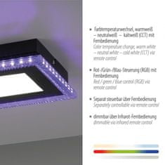 PAUL NEUHAUS LEUCHTEN DIREKT aj s JUST LIGHT LED stropné svietidlo čierne RGB, CCT stmievateľné s diaľkovým ovládaním 2700-5000K LD 14512-18