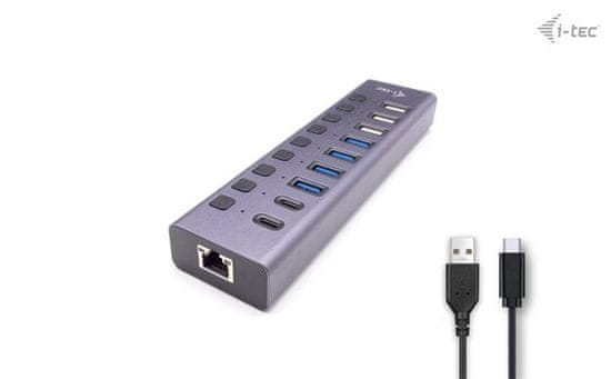 USB 3.0/USB-C Charging HUB 9port LAN + Power Adapter 60W