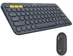 Logitech Pebble 2 Combo - TONAL GRAPHITE pre Mac - US INT'L - 2.4 GHz/BT - INTNL-973 - MAC