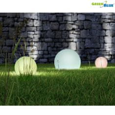 GreenBlue GreenBlue solárne svietidlo, voľne stojace, záhradné, guľa 25x25x58cm, RGB LED, GB165