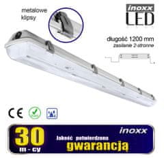 slomart Sada: 10x hermetická LED lampa IP65 + 20x LED žiarivka 120cm 18w T8 4000K G13 neutr.