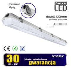 slomart 5x hermetické svietidlo LED IP65 1 strana + 10x LED hliníková žiarivka 120cm 18w T8 4000k 1 strana neutrálna