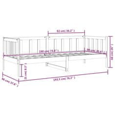 Vidaxl Denná posteľ s matracom 90x190 cm masívna borovica