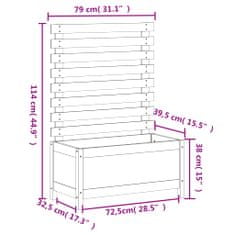 Petromila vidaXL Záhradný kvetináč s regálom 79x39,5x114 cm masívna borovica