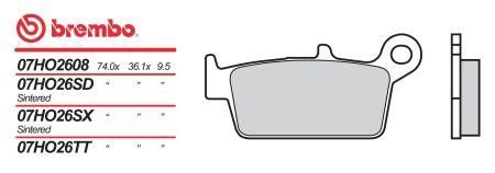 Brembo brzdové dosky moto 07HO26SD