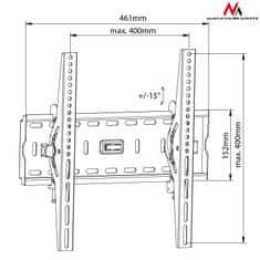 Maclean MC-778 51507 Držiak na TV 26-55 palcov čierny do 45 kg max. vesa 400x400