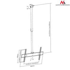 Maclean Stropný držiak pre Maclean TV, max VESA 400x400, 32-55", 50kg, MC-631