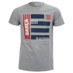 FAN SHOP SLOVAKIA Pánske tričko FC Barcelona, šedé, 100% bavlna | S