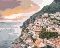 ZUTY Maľovanie podľa čísel - POSITANO TALIANSKO (TED DAVIS) NO 80x100 cm