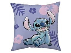 Disney Disney Lilo a Stitch Modrá ozdobná štvorcová vankúša, dekoratívny vankúš 35x35 cm OEKO TEX 35x35 cm