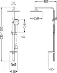 Mexen Q40 sprchový set white (798404095-20)