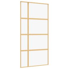 Vidaxl Posuvné dvere zlaté 102,5x205 cm číre ESG sklo a hliník