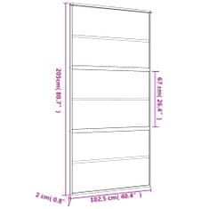 Vidaxl Posuvné dvere zlaté 102,5x205 cm číre ESG sklo a hliník