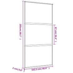 Vidaxl Posuvné dvere zlaté 102,5x205 cm číre ESG sklo a hliník