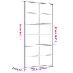 Vidaxl Posuvné dvere zlaté 102,5x205 cm matné ESG sklo a hliník