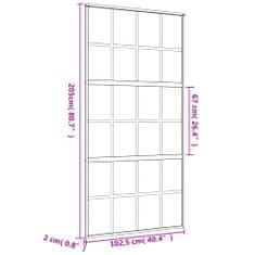 Vidaxl Posuvné dvere zlaté 102,5x205 cm matné ESG sklo a hliník