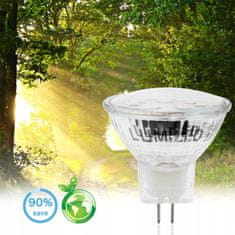 LUMILED 10× LED žiarovka GU5.3 MR11 2,5W = 20W 220lm 3000K Teplá biela 120° 230V