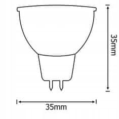 LUMILED 10× LED žiarovka GU5.3 MR11 2,5W = 20W 220lm 3000K Teplá biela 120° 230V