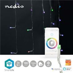 Nedis Vianočné osvetlenie SmartLife LED, Wi-Fi, RGB, 180 LED, 3 m, Android / IOS