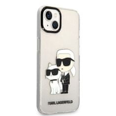 Karl Lagerfeld Kryt na mobil IML Glitter Karl and Choupette NFT na Apple iPhone 13 - průhledný