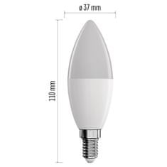 EMOS Chytrá LED žárovka ZQZ322R GoSmart Candle 4, 8 W E14 ZigBee RGBCCT