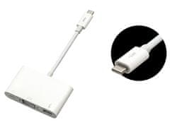 Blow 76-102# USB adaptér USB-C 3.1 zástrčka - VGA zásuvka + Micro USB napájacia zásuvka 10cm