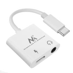 Maclean USB Type-C adaptér – 3,5 mm mini jack s Power Delivery (PD) 30 W Maclean, MCTV-848