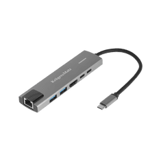 slomart Adaptér (HUB) USB typu C na HDMI/2x USB3.0/2x USB typ C/RJ45