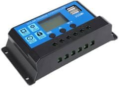 sapro FVE Solárny regulátor PWM SY3024H 12-24V/30A+USB pre Pb batérie
