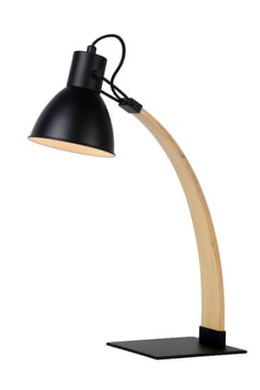 LUCIDE CURF - Stolná lampa - 1xE27 - Čierna