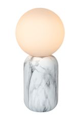 LUCIDE MARBOL - Stolná lampa - Ø 15 cm - 1xE27 - Biela