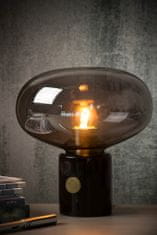 LUCIDE CHARLIZE - Stolná lampa - Ø 23 cm - 1xE27 - Smoke Grey