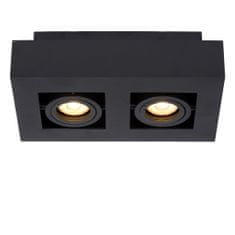 LUCIDE XIRAX - Stropné bodové svietidlo - LED Dim to warm - GU10 - 2x5W 2200K/3000K - Black