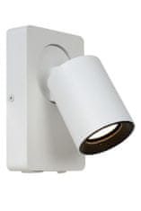 LUCIDE NIGEL - Nástenné bodové svietidlo - LED Dim. - GU10 - 1x5W 3000K - S USB nabíjacím bodom - Biela