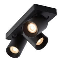 LUCIDE NIGEL - Stropné bodové svietidlo - LED Dim to warm - GU10 - 3x5W 2200K/3000K - Black