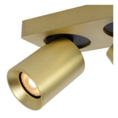 LUCIDE NIGEL - Stropné bodové svietidlo - LED tlmené až teplé - GU10 - 2x5W 2200K/3000K - Matt Gold / Mosadz