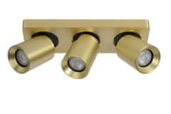 LUCIDE NIGEL - Stropné bodové svietidlo - LED tlmené až teplé - GU10 - 3x5W 2200K/3000K - matné zlato / mosadz