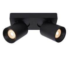 LUCIDE NIGEL - Stropné bodové svietidlo - LED stlmené až teplé - GU10 - 2x5W 2200K/3000K - čierne