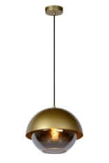 LUCIDE COOPER - Závesné svietidlo - Ø 30 cm - 1xE27 - matné zlato / mosadz