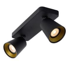 LUCIDE TURNON - Stropné bodové svietidlo - LED Dim to warm - GU10 - 2x5W 2200K/3000K - Black